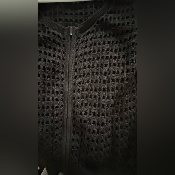 Women Cotton Black Knit Cardigan - Picture 2 of 2